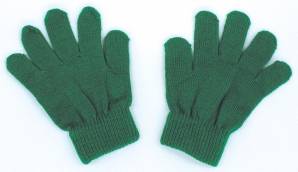 カラーのびのび手袋 緑